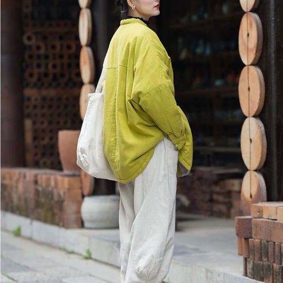 Women's Lime Green Quilted Jacket - Picture 2 of 7